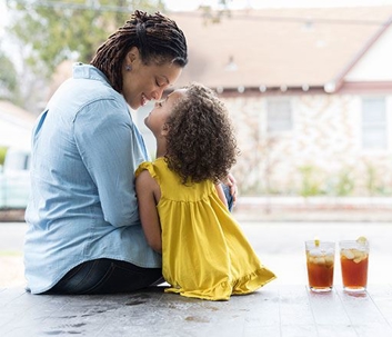 A mother and a daughter