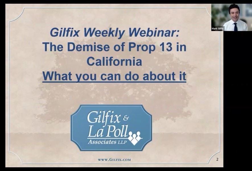 The Demise of Prop 13 How You Can Avoid Massive Property Tax